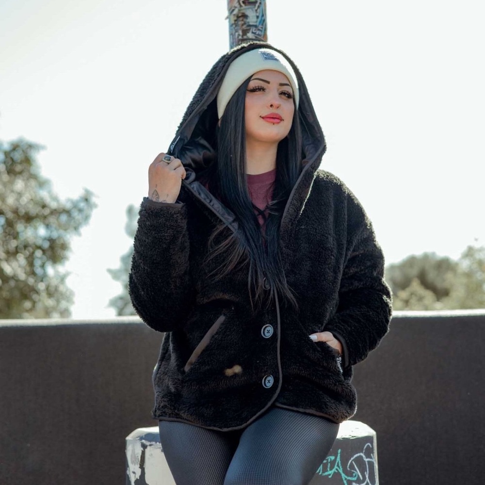 SOLD OUT Dixxon Flannel BLACK Sherpa Cardigan - Women's L